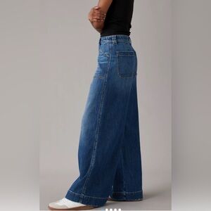 American Eagle dreamy drape super high rise ultra wide leg jeans NWT